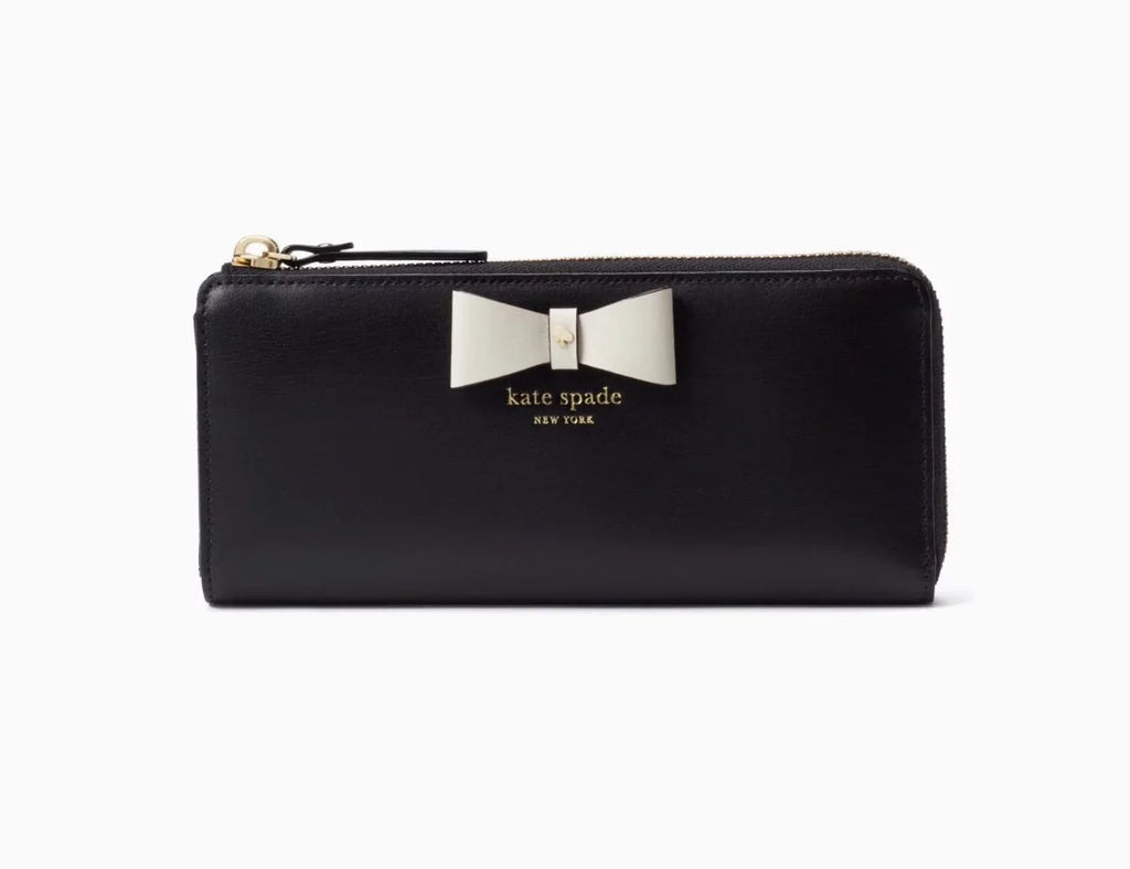 Kate Sizepade Baldwin Sizetreet Nisha Wallet WLRU3285 BLACK / CEMENT