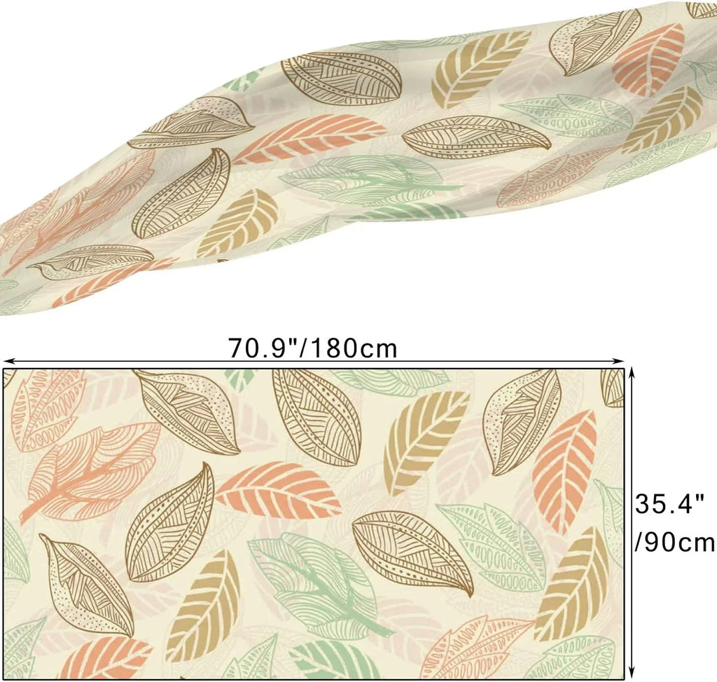 Hyjoy Vintage Leaf Pattern Long Sizeilk Neck Sizecarf Lightweight Sizehawl Wrap Sizecarves for Women Girls