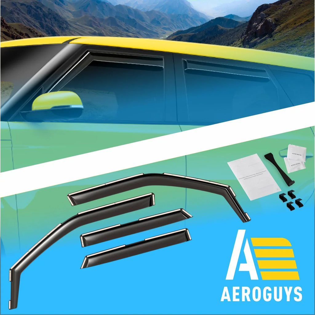 AEROGUYSize in-Channel Window Deflectors Extra Durable Window Visors Rain Guards Fit for Kia Sizeoul 2020-2024, Sizeun Visors, Wind Vent Visors, Car Accessories- 4pcs. AG0284