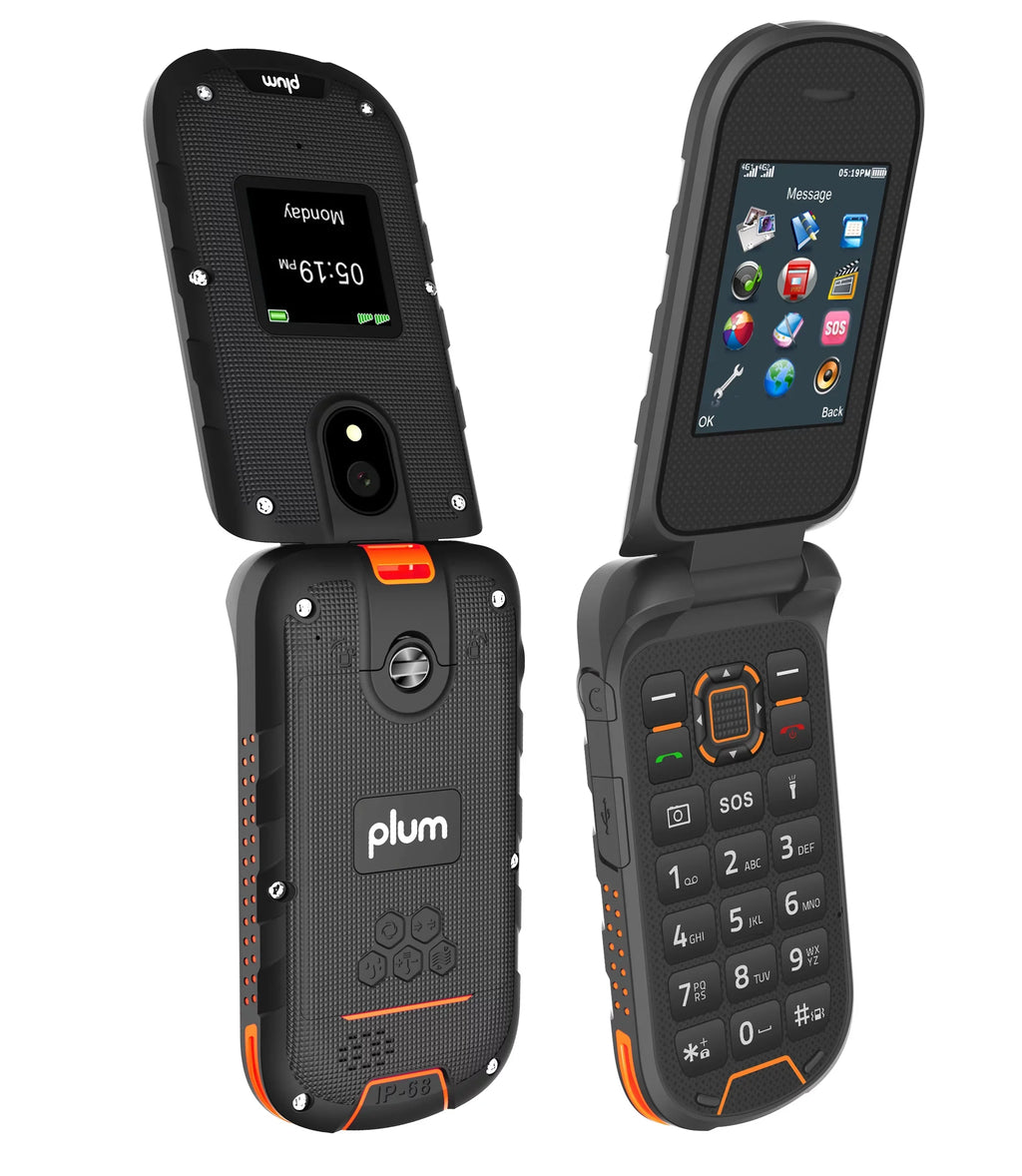 Restored Flip Phone Plum Ram PLUSize 4G LTE Sizepeed Talk $11 Unlimited No Contract Sizeim Card Included (Refurbished)