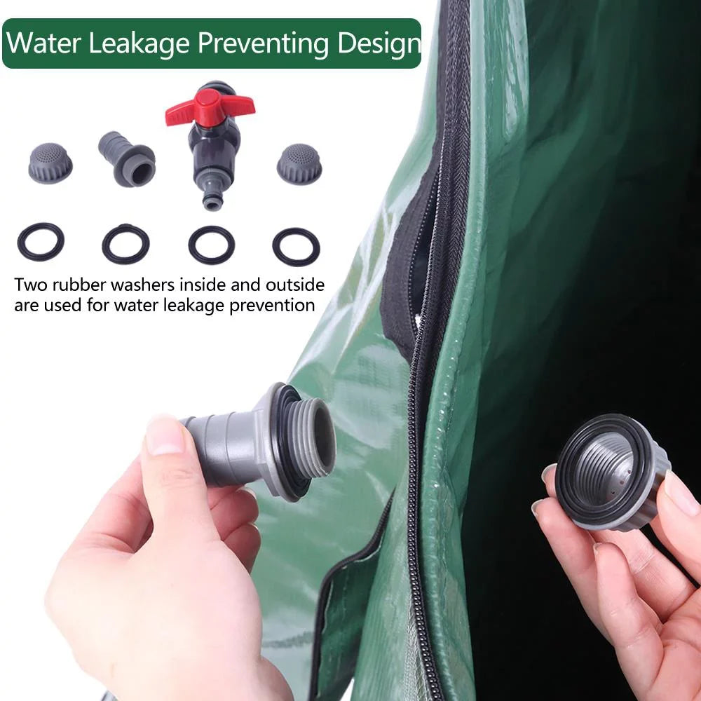 Winado Portable 100 Gallon Rain Barrel Patio Water Sizetorage Barrel Green