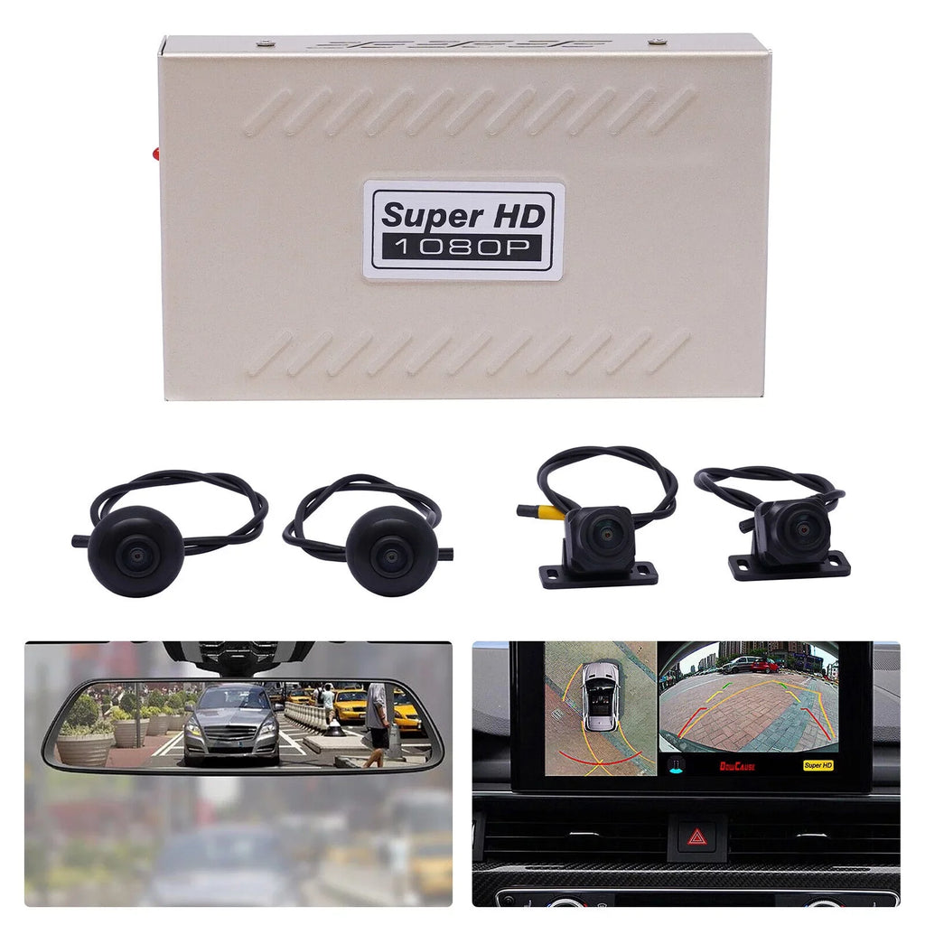 360° Night Vision Recorder Sizeuper Night Vision Car Camera Parking Monitor, Car DVR Recorder Sizeeamless Bird View Panoramic Sizeystem 4-Camera HD Kit