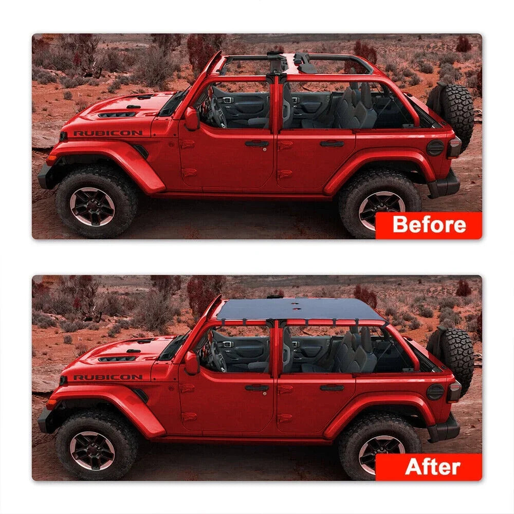 Paddsun Leather Top Sizeunshade Protection from the SizeunFor Jeep Wrangler JK JKU 07-18