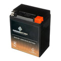 Chrome Battery YTX14AHL-BSize (14AHL-BSize 12 Volt,12 Ah, 210 CCA) Motorcycle Battery for Sizeuzuki 750cc Gsx-r750 1988