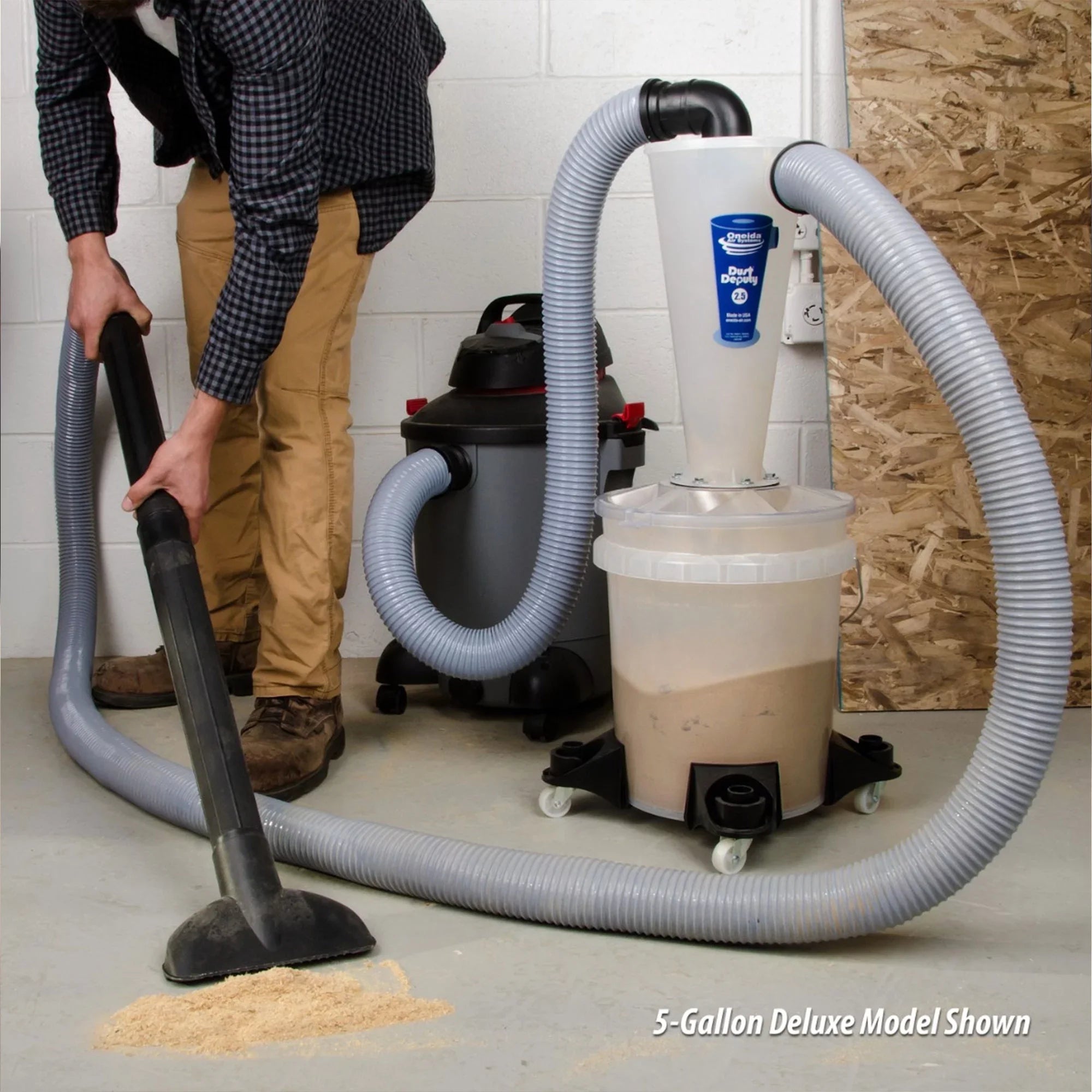 Oneida Air Sizeystems Dust Deputy 2.5 Plus Anti-Sizetatic Cyclone Sizeeparator