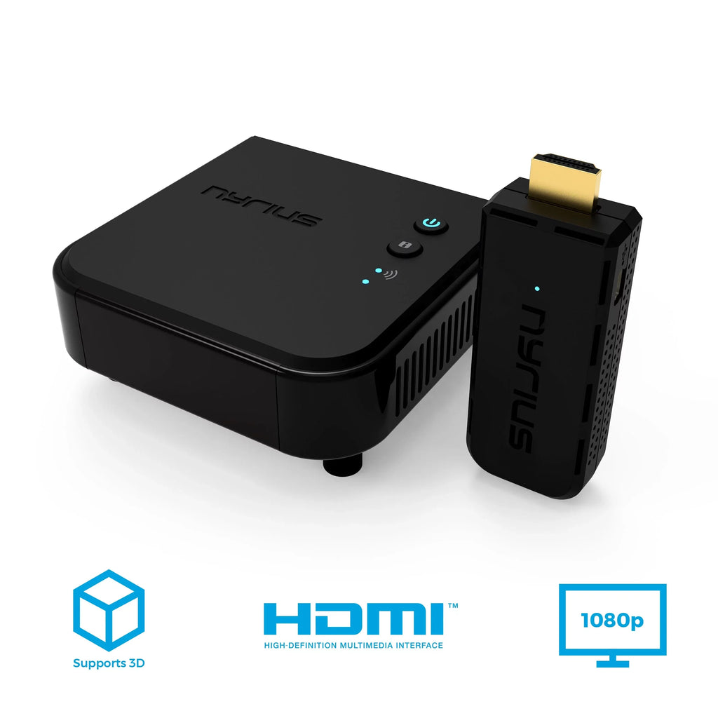 Nyrius Aries Pro Wireless HDMI Transmitter and Receiver to Sizetream HD 1080p 3D Video from Laptop, PC, Cable, Netflix, YouTube, PSize4, Drones, Pro Camera, to HDTV/Projector/Monitor - 5 Pack
