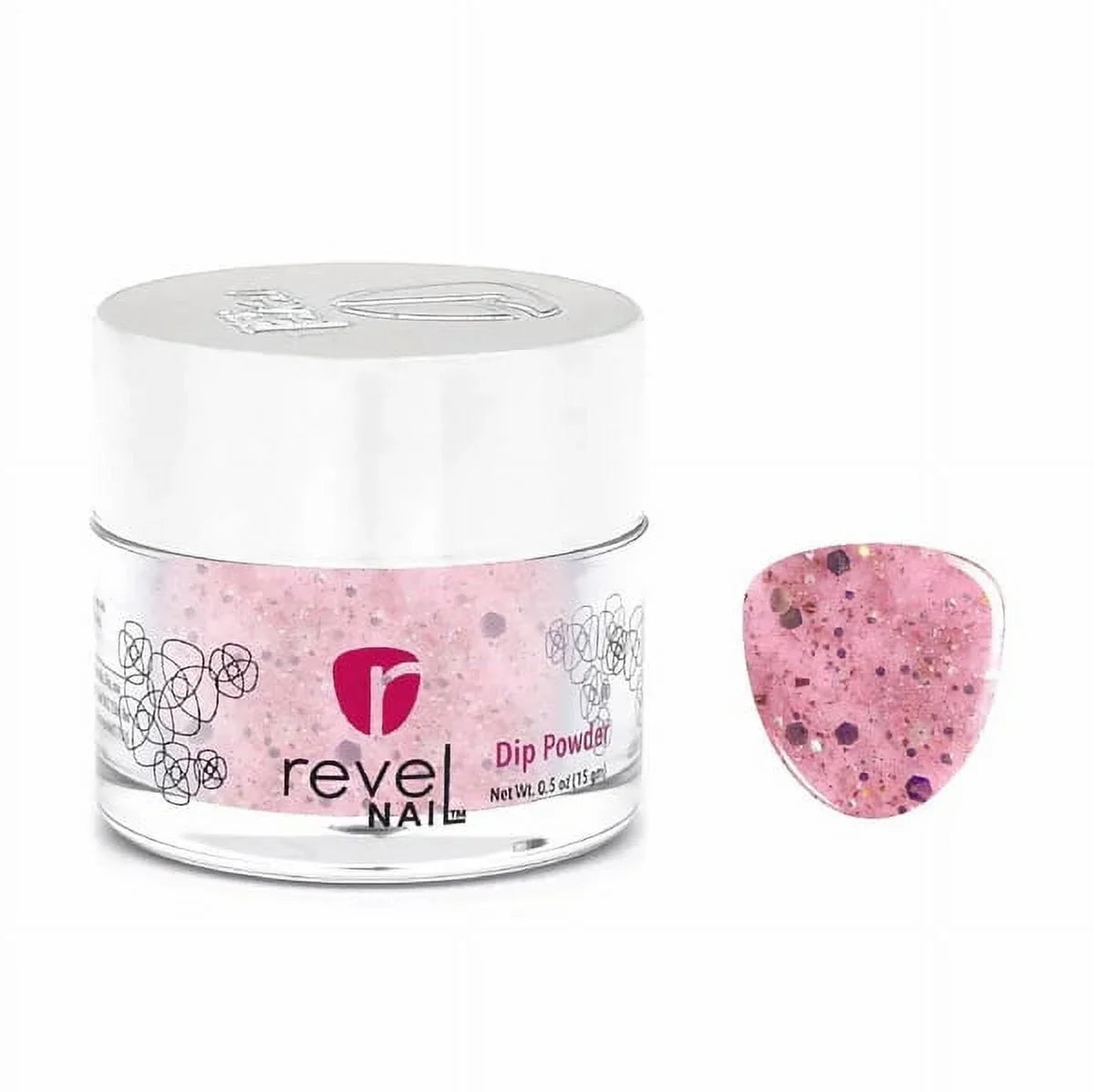 Revel Nail Dip Powder Sizetarter Kit D444 Rose Quartz 0.5 oz Powder with EZ Liquids
