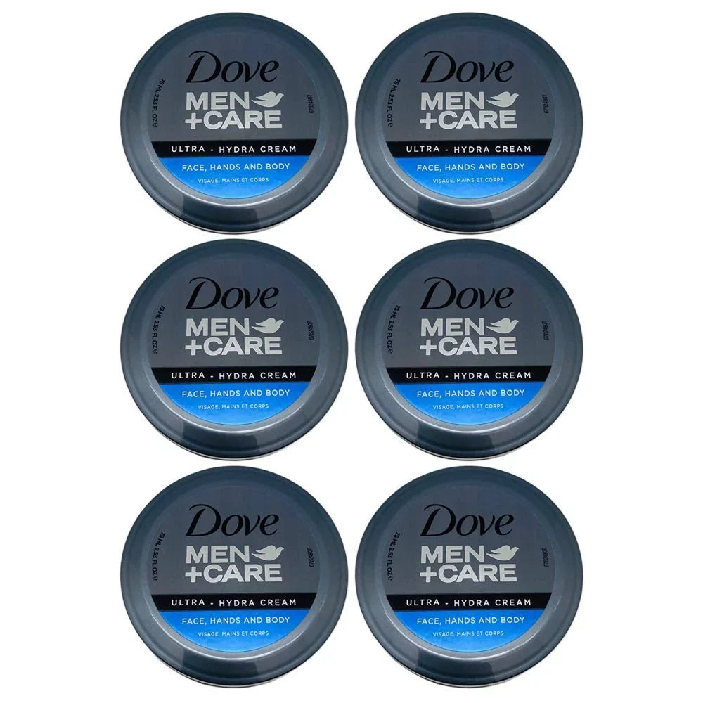 Dove Men+Care Ultra-Hydra Cream With 24 Hour Moisturization, 2.53 Fl Oz (Pack Of 6)