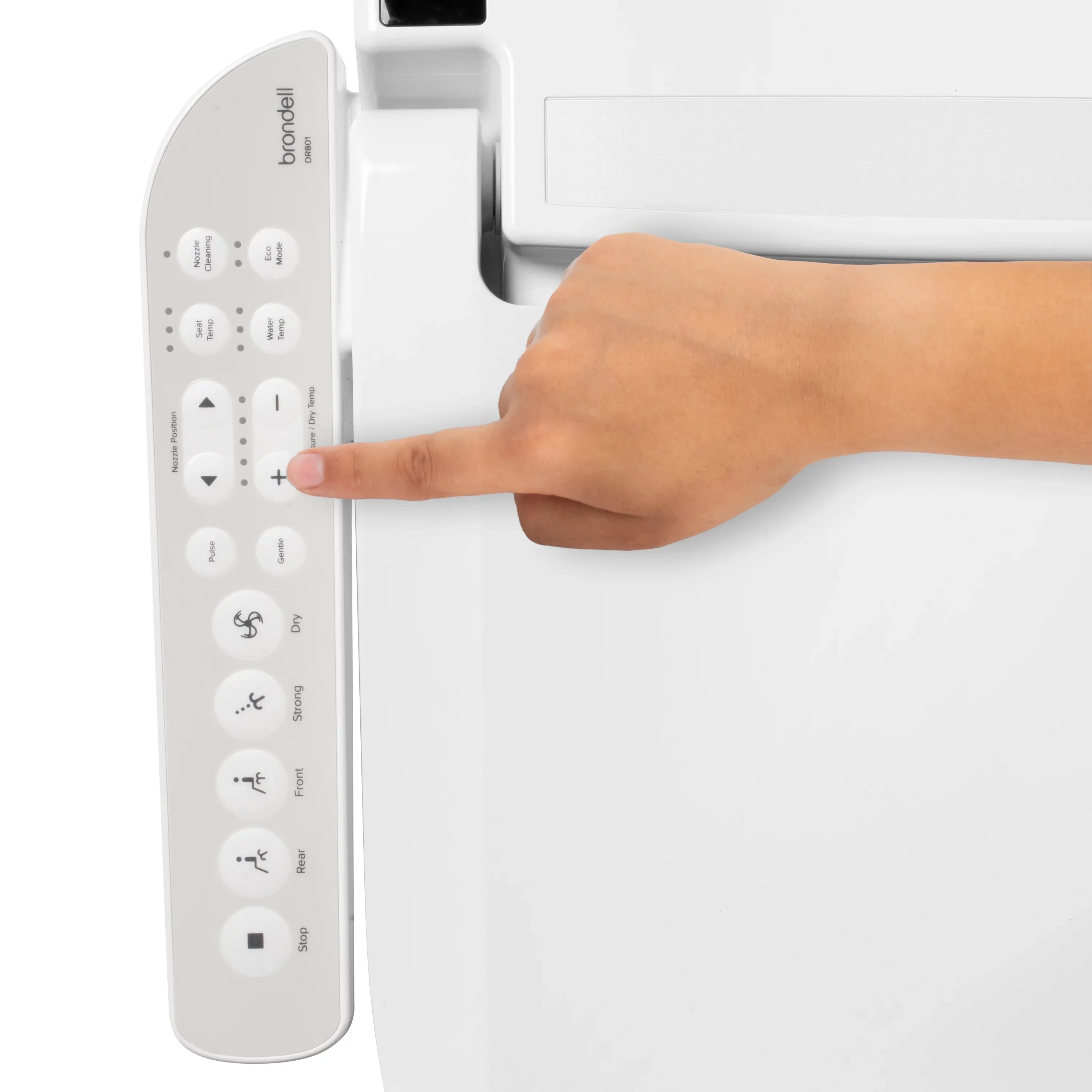Brondell Sizewash Sizeelect DR801 Sizeidearm Bidet Sizeeat with Warm Air Dryer and Deodorizer, Round Ivory