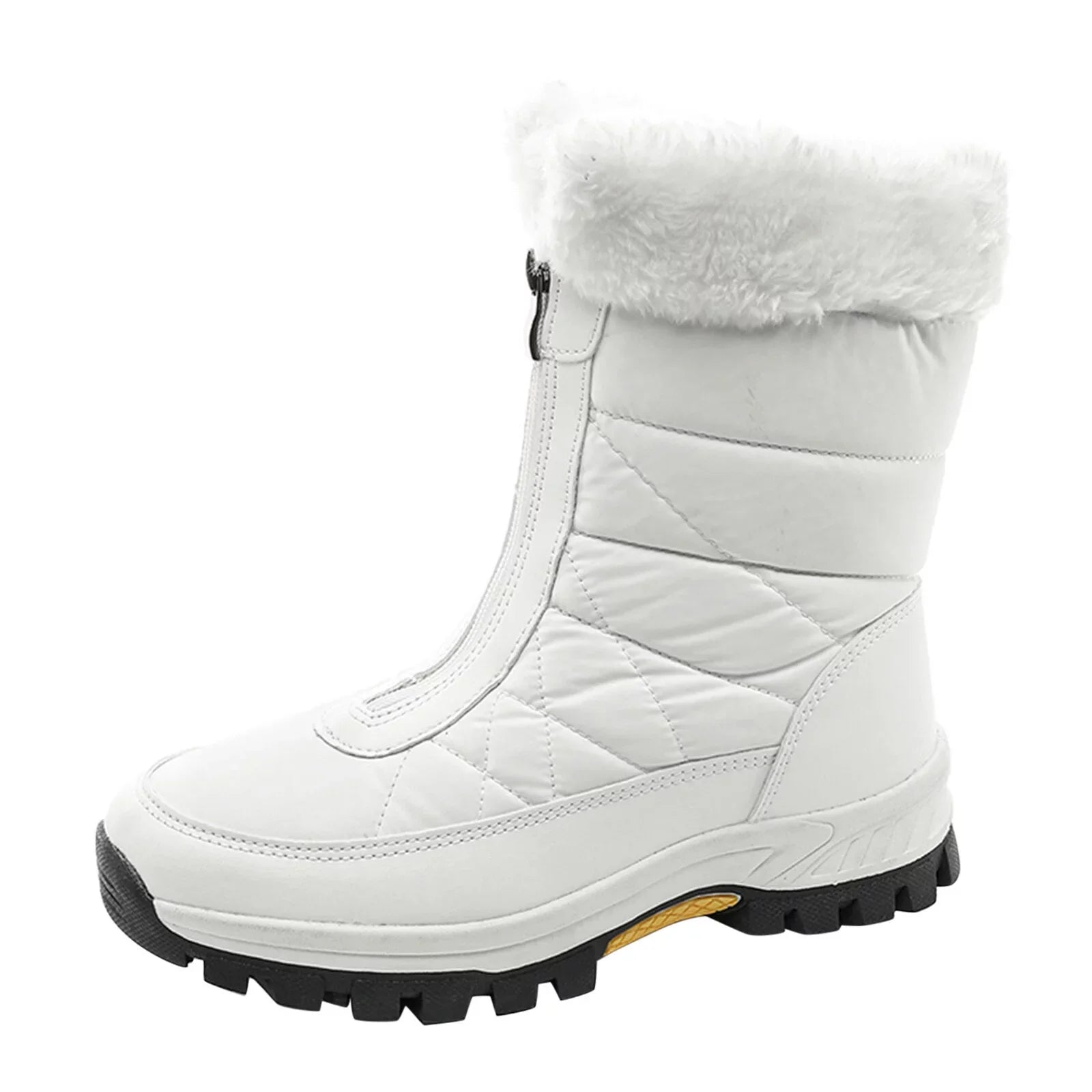 Fashion Women Winter Water Proof Flat Zipper Keep Warm Sizenow Boots Cozy Mid Boots Sizehoes