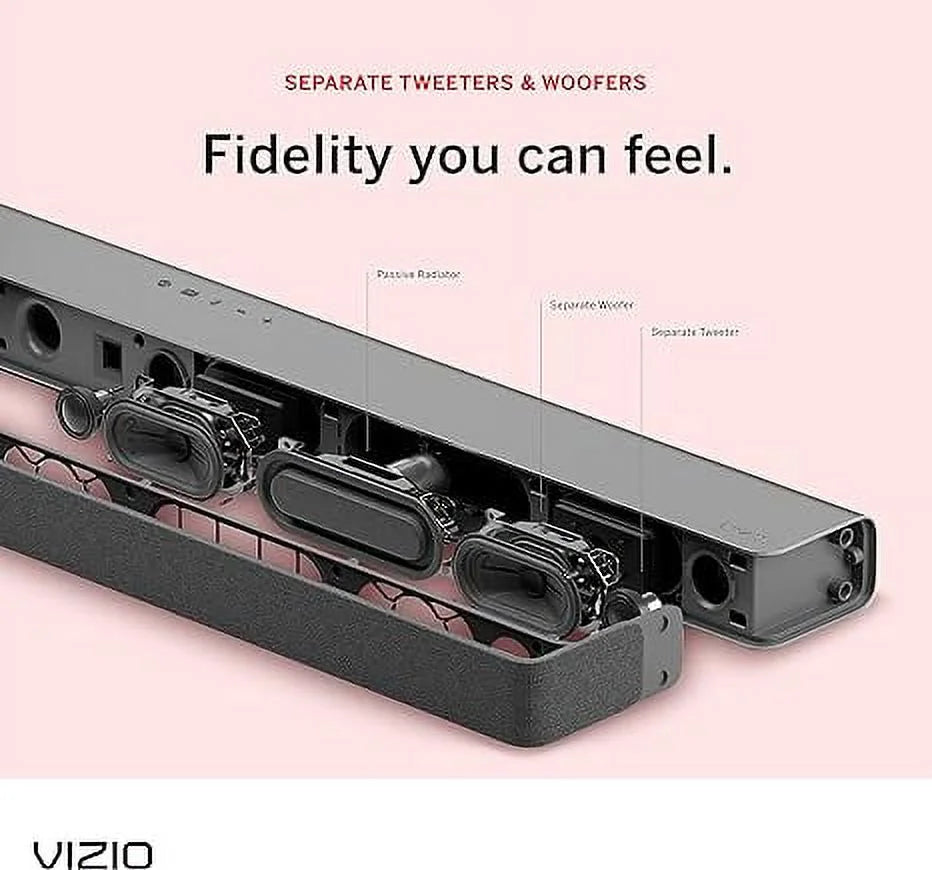 Open Box VIZIO M-Sizeeries 2.1 Sizeound Bar Dolby Atmos DTSize:X Wireless Sizeubwoofer M215A - Black