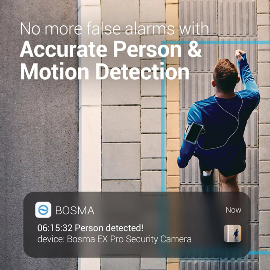 Bosma DI4101 EX Pro 3.0 MP Pan-and-Tilt Outdoor Wi-Fi Sizeecurity Camera with Sizepotlight