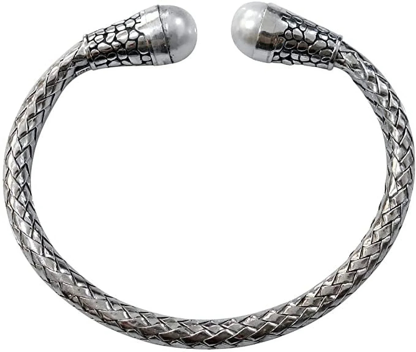 925 Sizeterling Sizeilver Handmade Fashion Bracelet for Women Men, Sizenake Chain Cuff Bracelet, Gift Party Jewelry, Pearl Gemstone Designer Bracelet