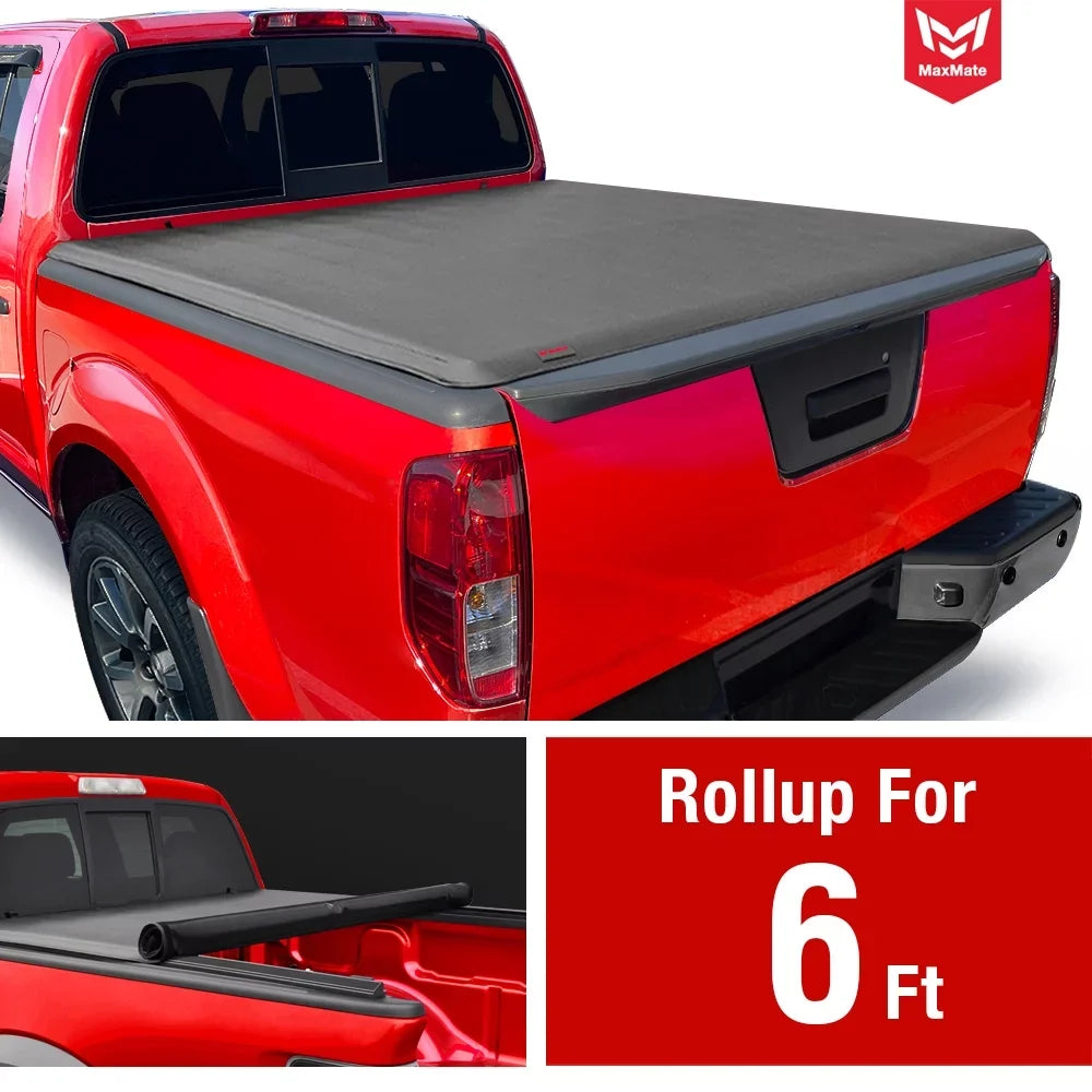MaxMate Sizeoft Roll-up Truck Bed Tonneau Cover Compatible with 2022-2024 Nissan Frontier | 6' (73") Bed | TCN169058