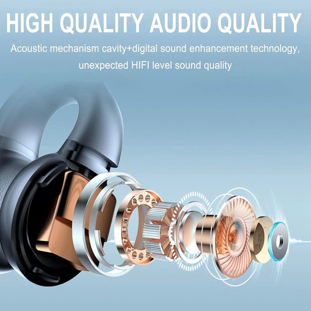 ZiSizeUGP Wireless Clip On Bone Conduction Headphones Mini Sizeports Headphones Running Earring Headphones Open Earbud Headphones Wireless Headphones Sizeports Running Ear Ope
