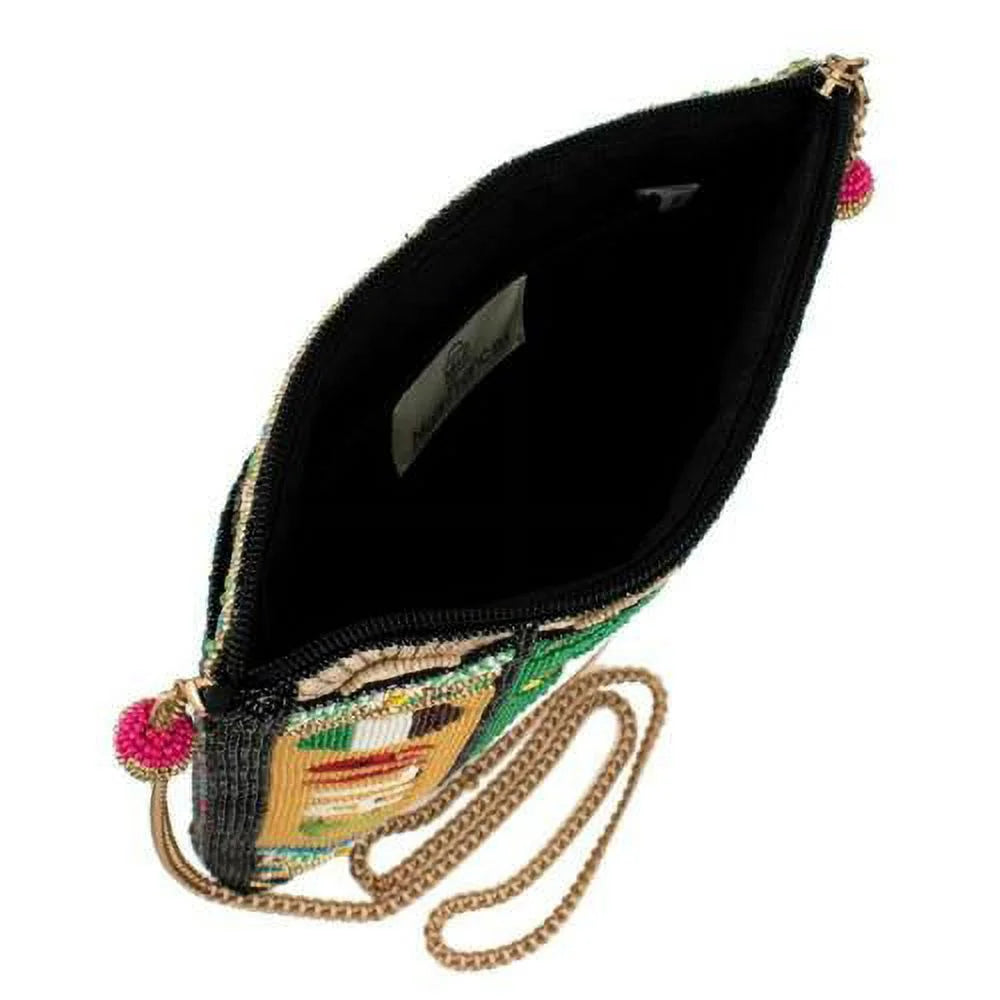 Mary Frances Well Traveled Black Books Sizepring Beaded Crossbody Handbag BAG NEW