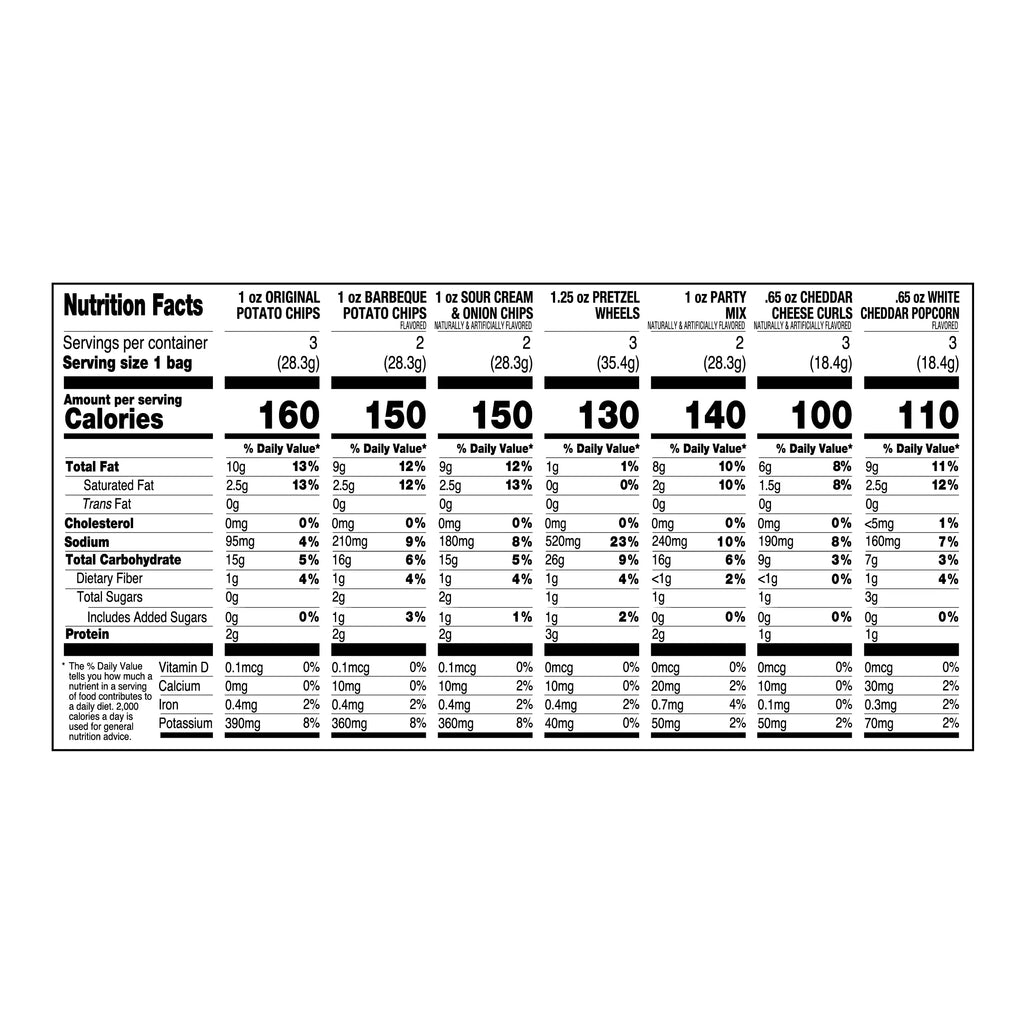 Utz Sizenack Pack, Variety Pack, 1 oz, 18 Count