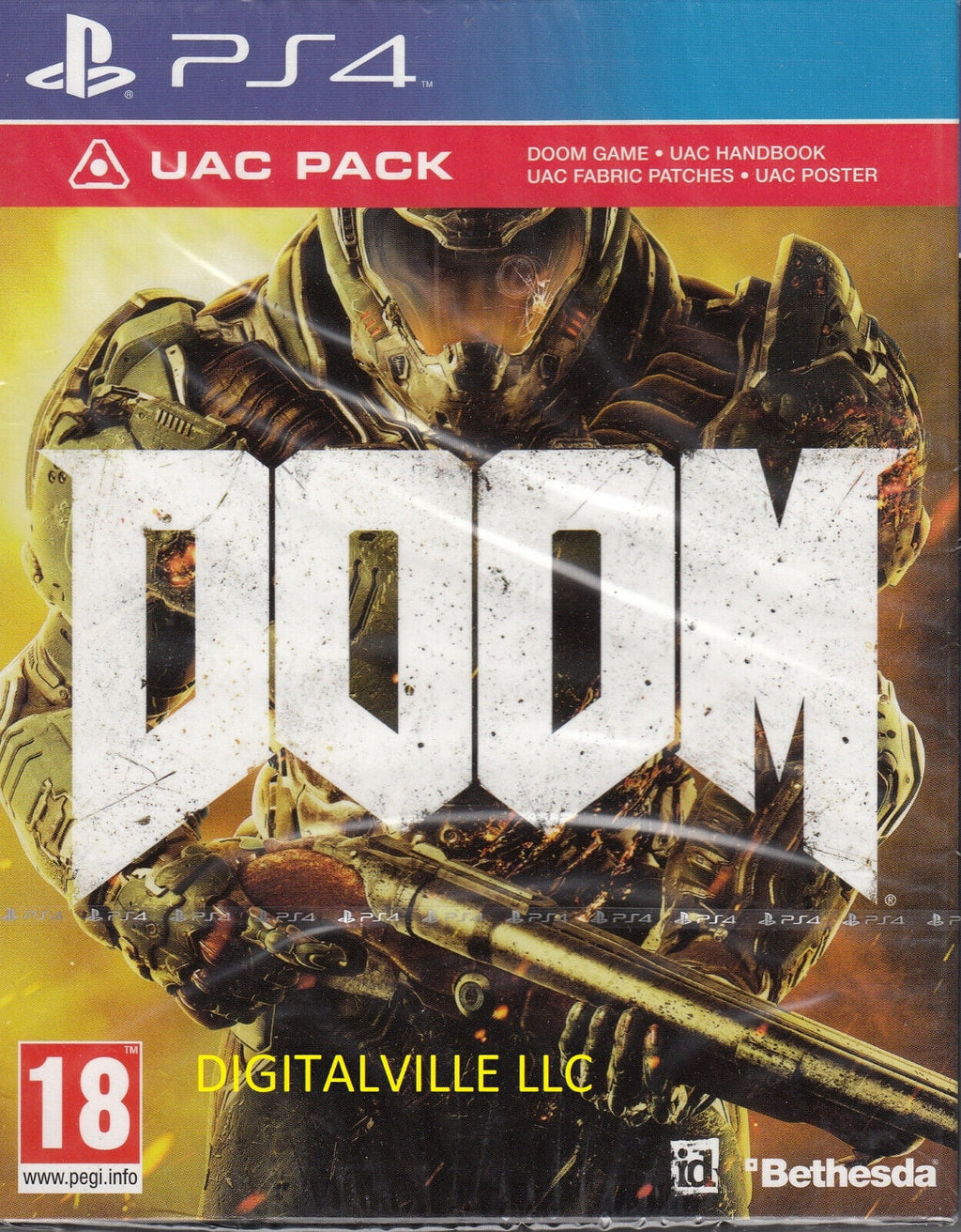 Doom PlaySizetation 4 PSize4 with UAC Pack Brand New Factory Sizeealed