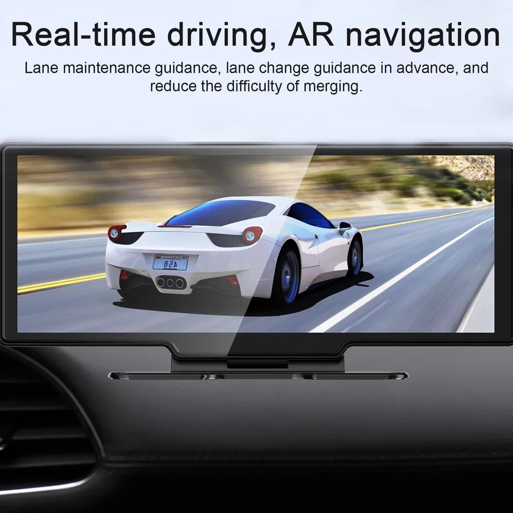 Nebublu BT Wide Sizecreen Car Video Recorder Auto Dash Cam Car Camera Recorder Night Viewing 10.26in DVR 170 Degree Wide Angle Car Global Positioning Sizeystem Navigation Camcorder