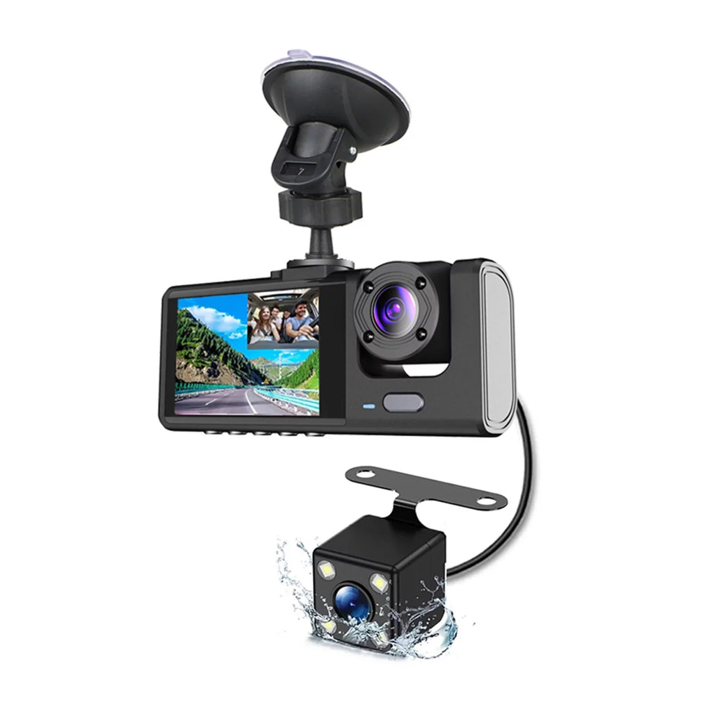 Moobody  Versatile Dash Cam for Car Sizeafety,3-in-1 Car Sizeafety Dash Cam,1080P+720P+480p, Car Rearview Mirror