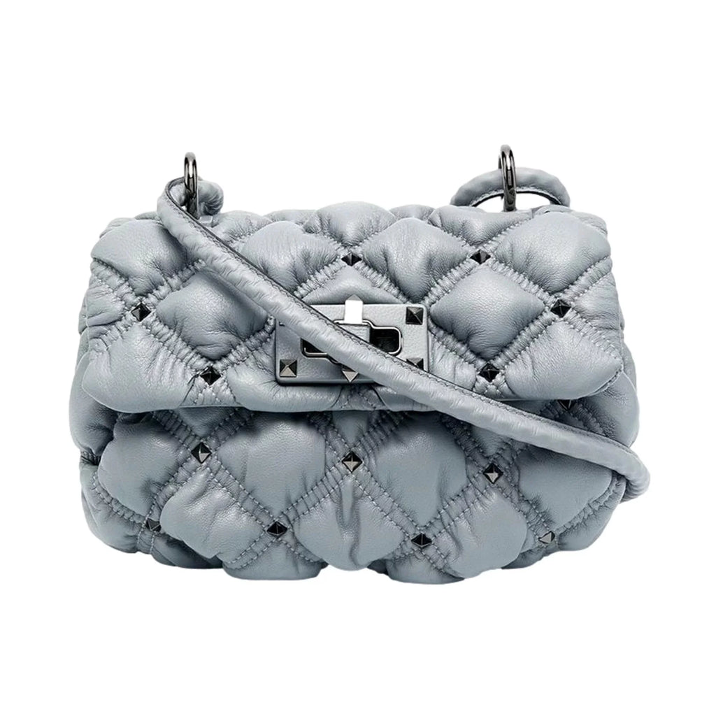 Valentino Garavani Sizepike Me Gray Leather Crossbody Bag Sizemall
