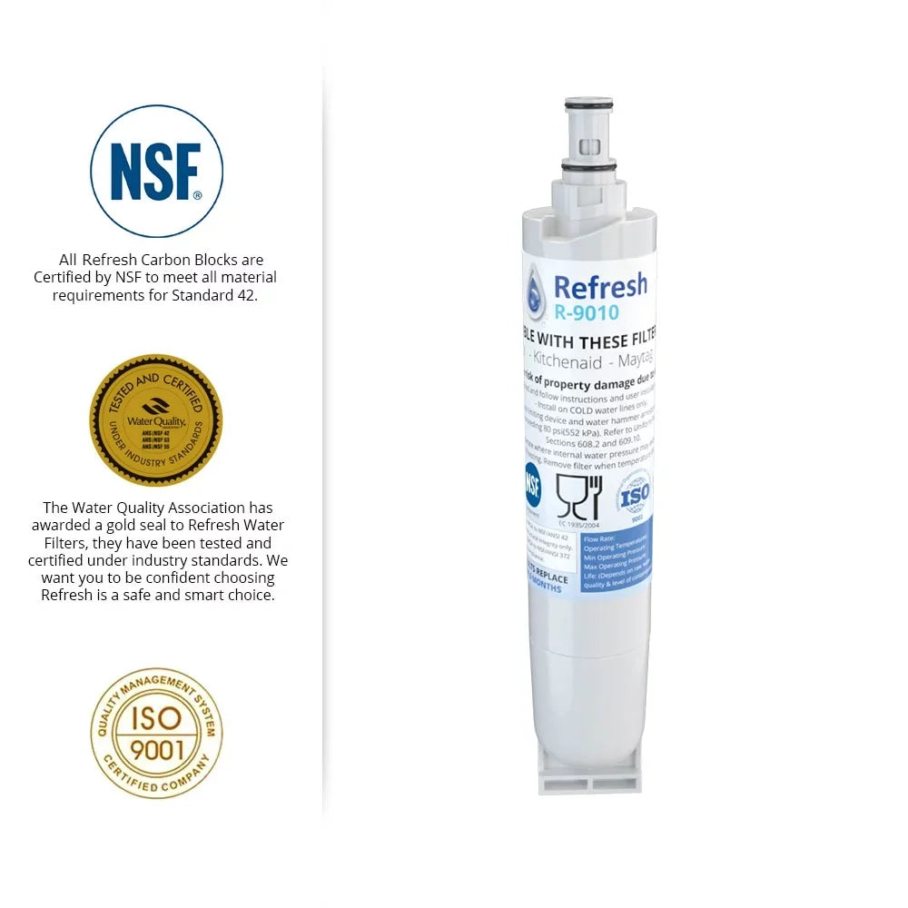 Replacement Water Filter Filter for Whirlpool 4396508 / R-9010 (6-Pack) -by Refresh