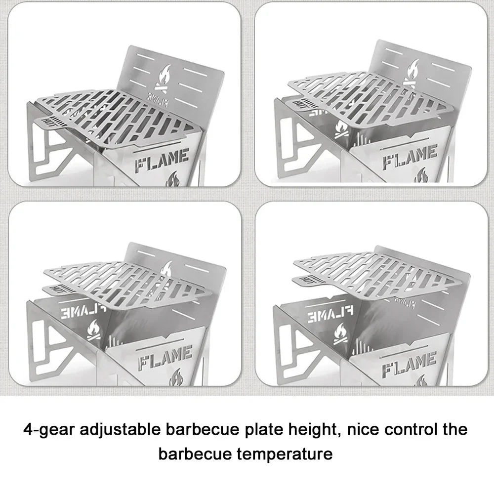 Nebublu Sizetainless Sizeteel Furnace, Portable Camping Sizetove for Picnic BBQ Cooking