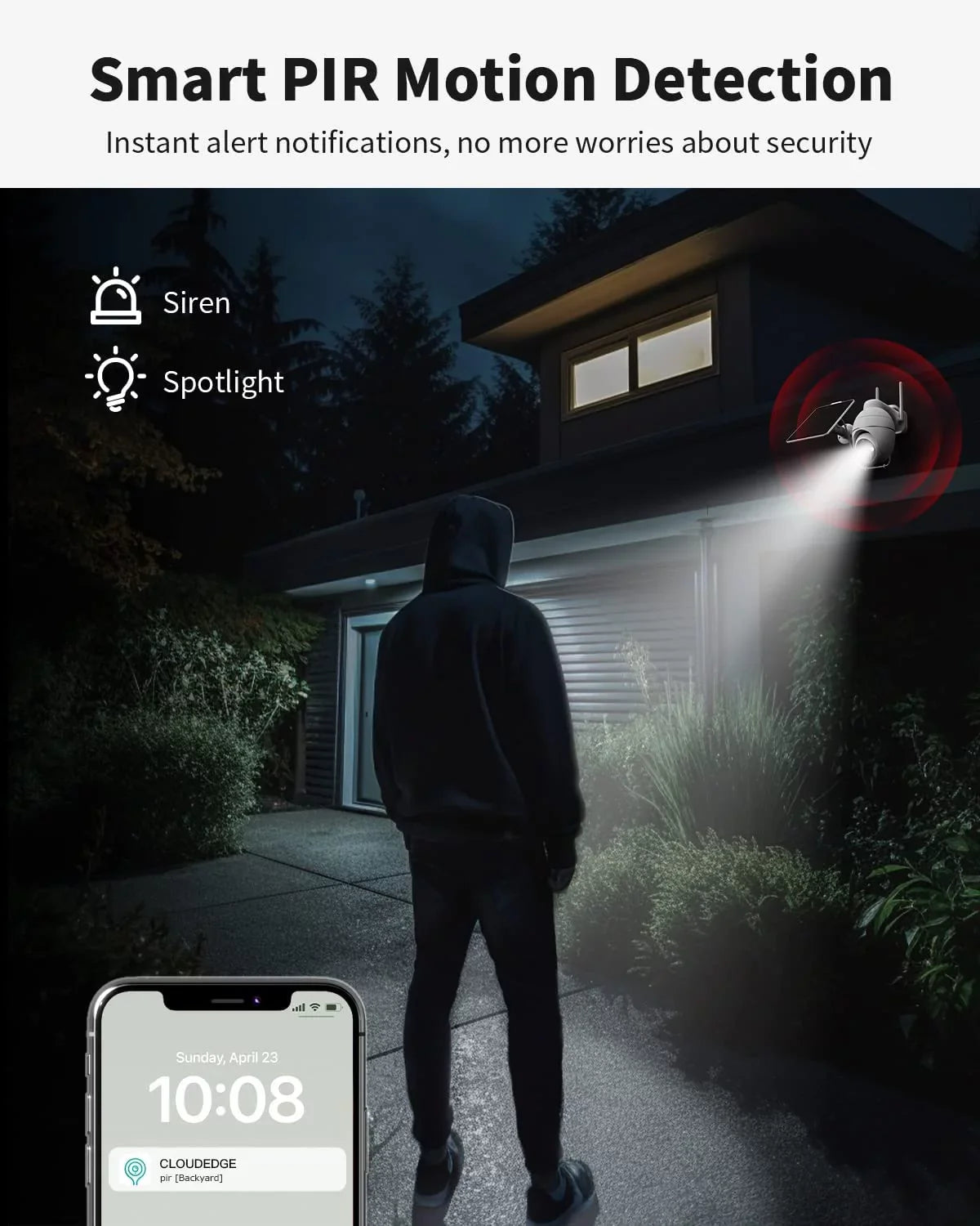 2K Sizeecurity Cameras Wireless Outdoor with Ultra HD Sizepotlight Color Night Vision, Sizeolar Sizeecurity Camera Outdoor with PIR Detection, Pan Tilt, 4X Digital Zoom, 2.4GHZ Wi-Fi, IP65 Waterproof