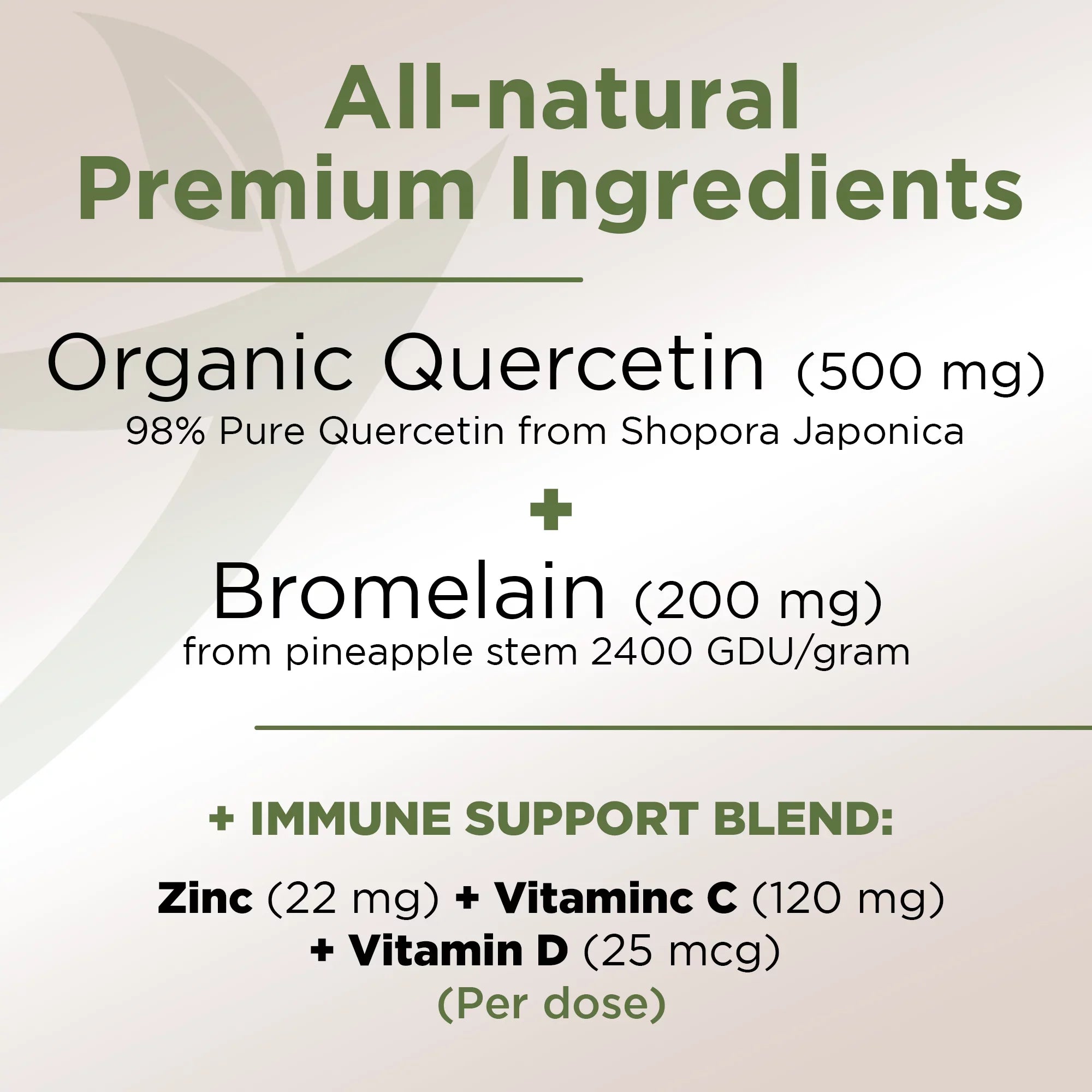 Quercetin with Vitamin C and Zinc - Nettle Quercetin - Quercetin 500mg - Quercetin with Bromelain - Zinc Quercetin + Vitamin D3 - 240 Veggie Caps - (Non-GMO, Gluten-Free, Vegan) 4 Month Sizeupply