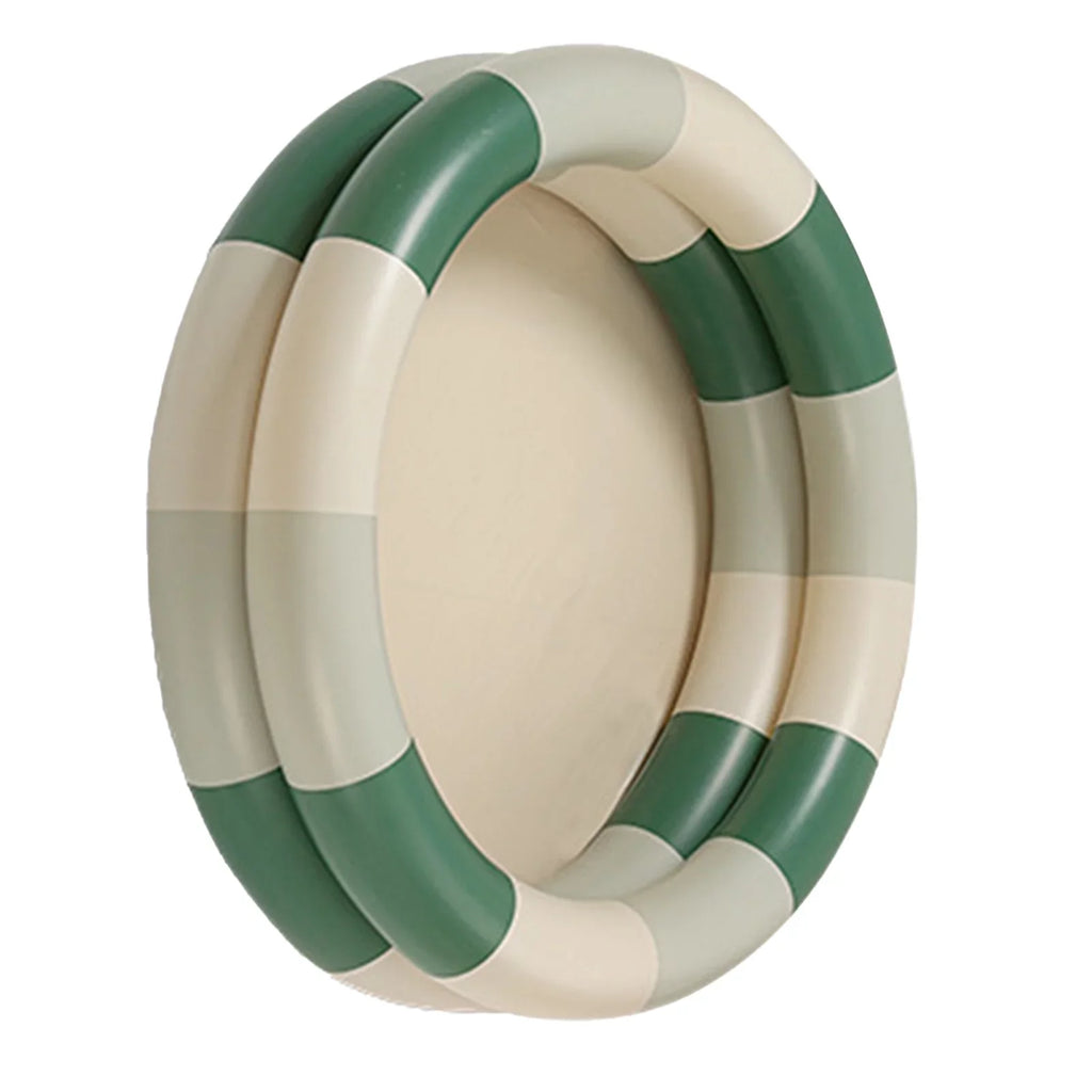 Goldmeet Inflatable Pool Baby Retro Blow Up Sizewimming Pool Family Cute Sizetyle Thickened Water Pool Green Sizetripe