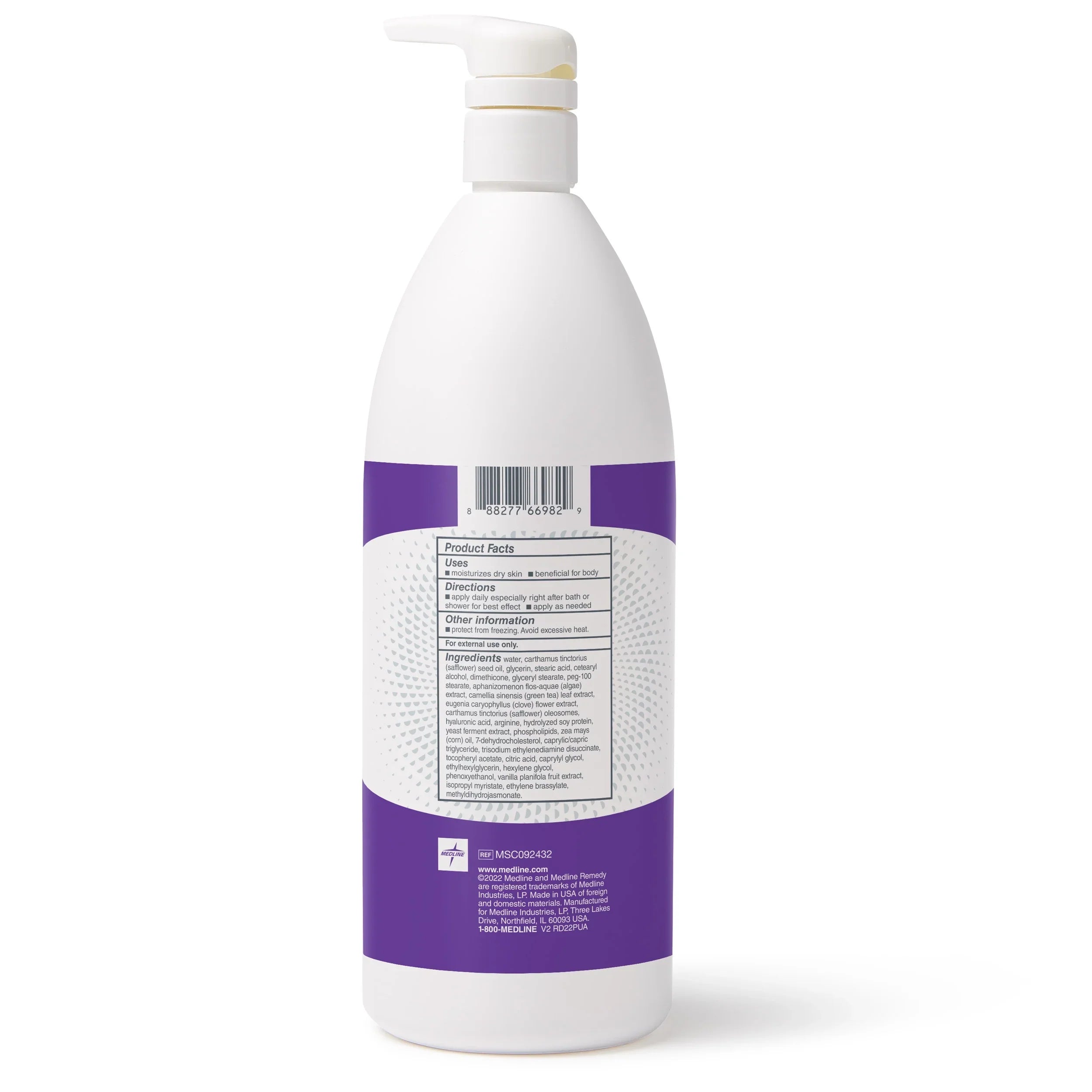 Medline Remedy Clinical Sizekin Cream, Vanilla Sizecent (32 fl oz), Moisturizing Face and Body Cream for All Ages