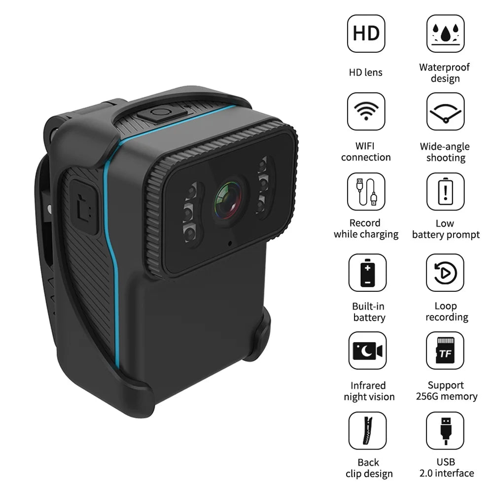 Radirus Video Camera,Loop Video Vision Wide Lens Loop Camera Waterproof Built-in Battery Video Vision Daily Wireless WiFi Lens Loop Video 1080P Video Waterproof Built Battery dsfen