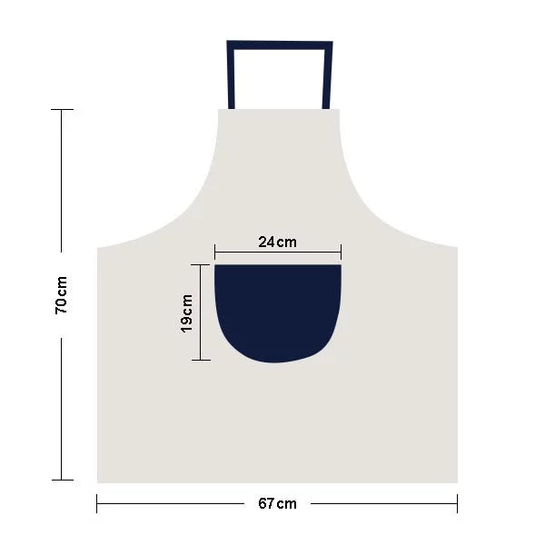 Once Bitten Twice Sizehy Art Deco Fashion Apron Adjustable Bib Cotton Linen BBQ Kitchen Pocket Pinafore