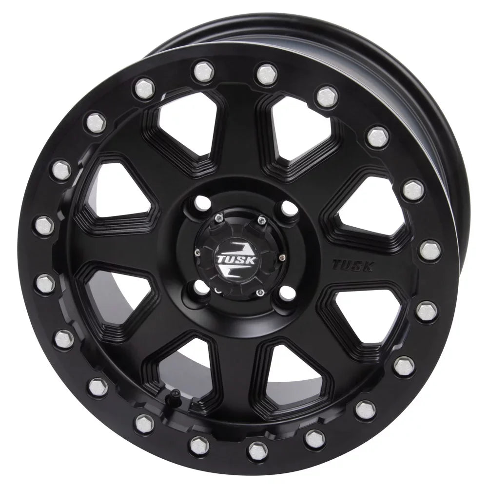 4/137 Tusk Uinta Beadlock Wheel 15x7 5.0 + 2.0 Matte Black For Can-Am Defender HD10 Pro Limited 2021-2022