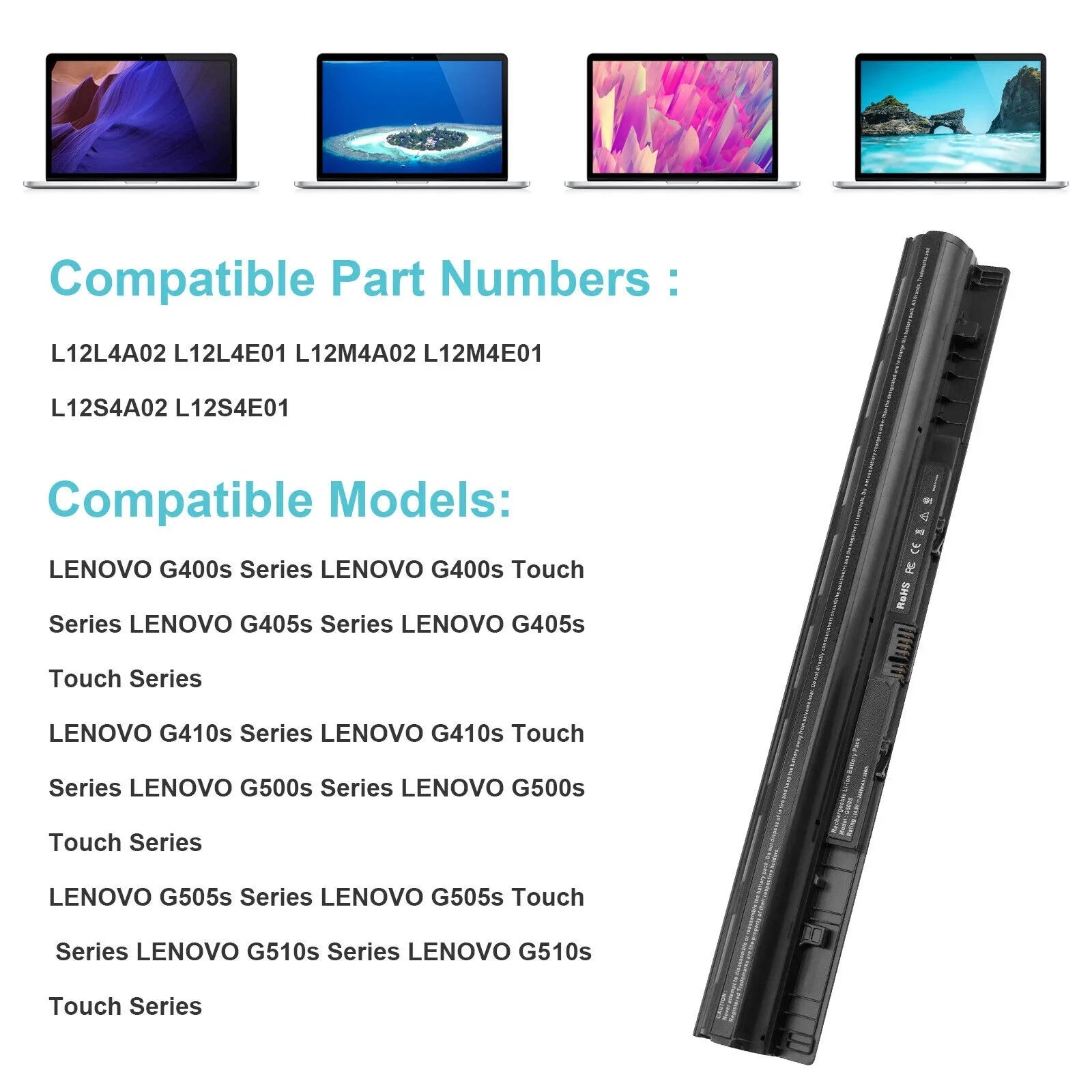 New Battery L12Size4E01 For Lenovo G400s G500s G50-45 G50-70 G50-80 G70-80 80L0