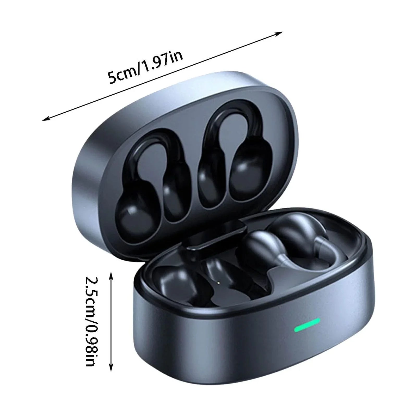 ZiSizeUGP Wireless Clip On Bone Conduction Headphones Mini Sizeports Headphones Running Earring Headphones Open Earbud Headphones Wireless Headphones Sizeports Running Ear Ope