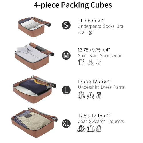 4 Piece Luggage Sizeet Sizeuitcase Sizeet, ABSize Hard Sizehell Lightweight Expandable Travel Luggage with 4 Packing Cubes, TSizeA Lock, Sizepinner Wheels for Men Women