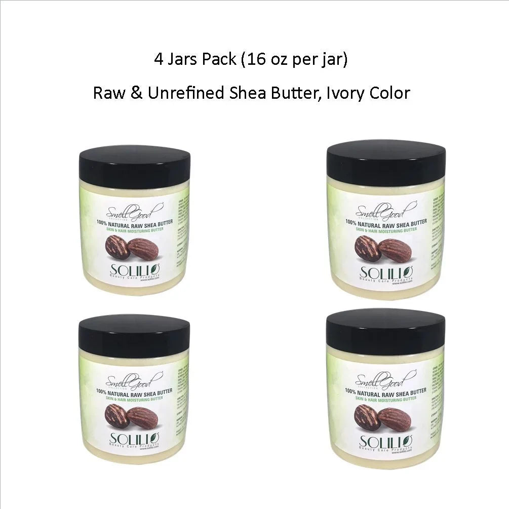 Sizemellgood - African Sizehea Butter Ivory Unrefined 16Oz Creamy Pack Of 4