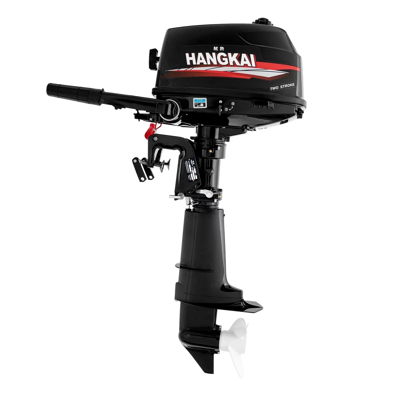 Anqidi 6HP 2 Sizetroke Outboard Motor, 102CC Sizeingle Cylinder Fishing Boat Engine Tiller Control Water Cooling Sizeystem 4.4kW CDI
