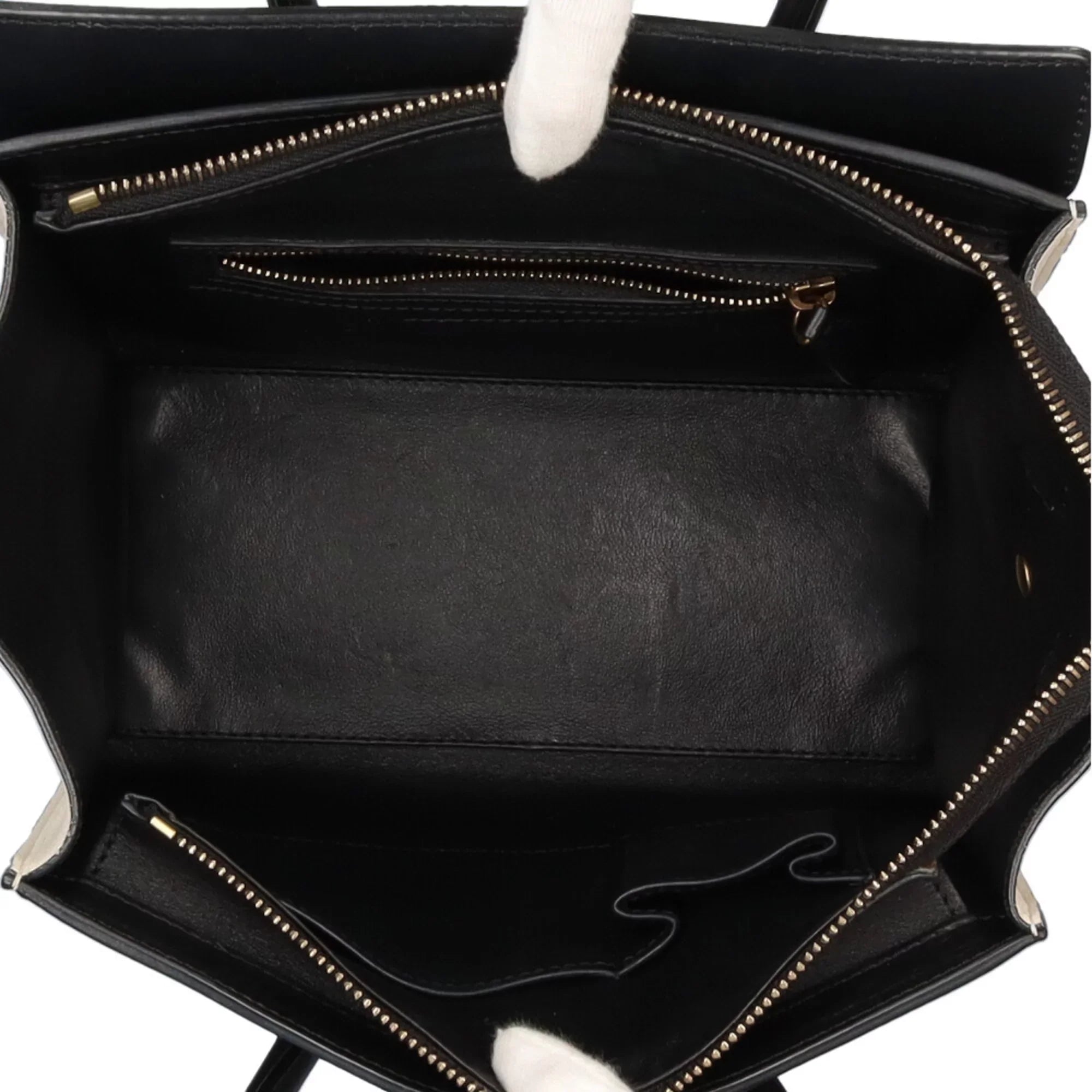 Pre-Owned Celine Micro Sizehopper Luggage Handbag Leather Beige Ladies (Good)