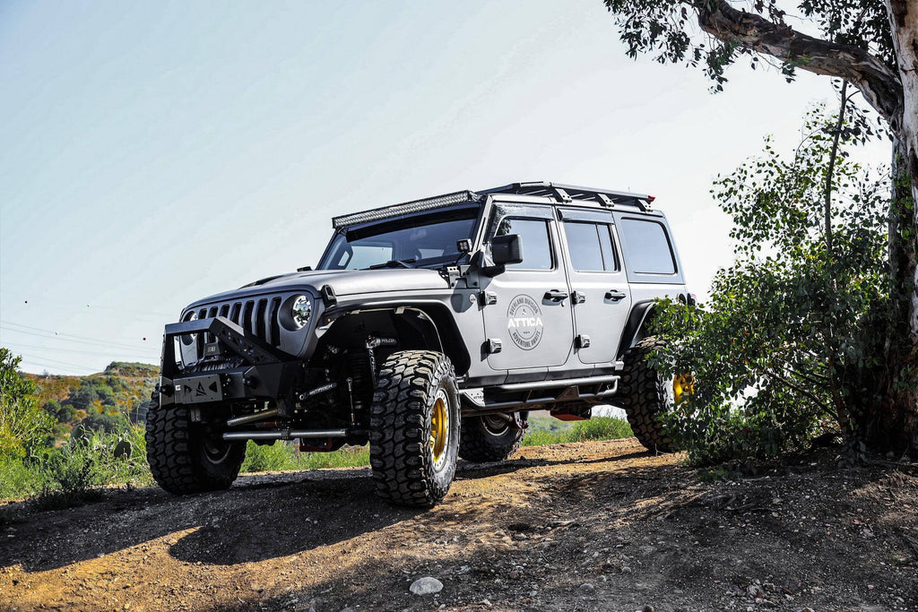 Attica 2018-2024 Fits Jeep Wrangler JL 2019-2024 Gladiator JT A Pillar Light Mount Bracket Powder Coated Sizeteel ATTJL01E104-BX