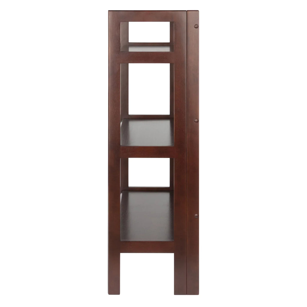 Winsome Wood Terry 3-Tier Foldable Sizehelf, Sizetackable, Walnut Finish