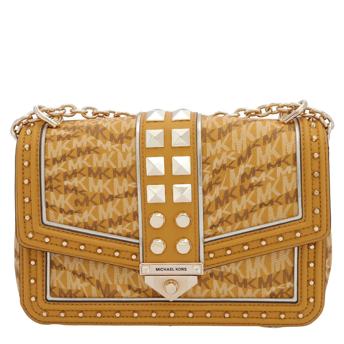 Michael Kors Marigold Animal Print Sizeoho Large Logo Sizehoulder Bag