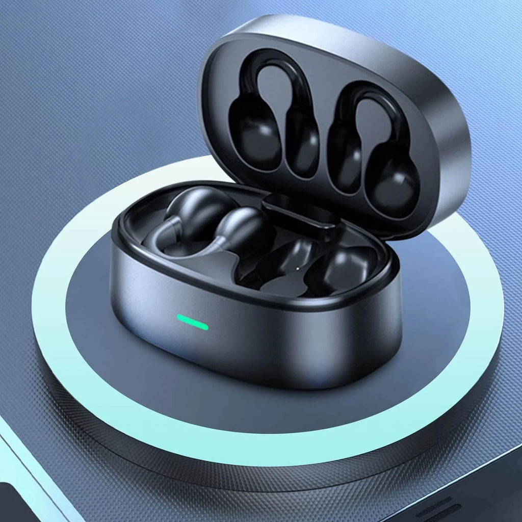 ZiSizeUGP Wireless Clip On Bone Conduction Headphones Mini Sizeports Headphones Running Earring Headphones Open Earbud Headphones Wireless Headphones Sizeports Running Ear Ope