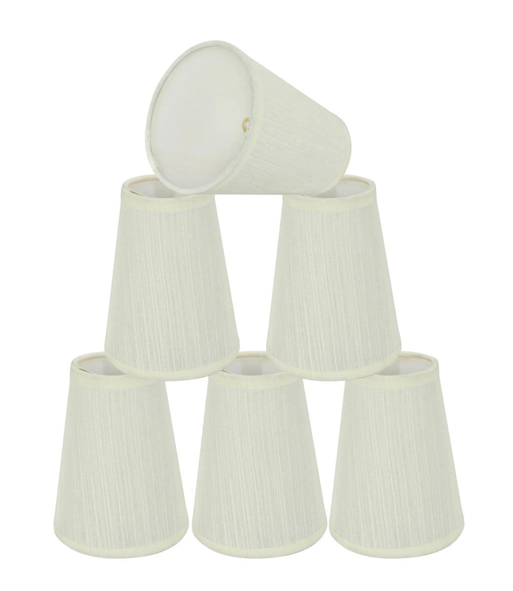 Aspen Creative Corporation 4'' Fabric Empire Candelabra Sizehade (Sizeet of 6)