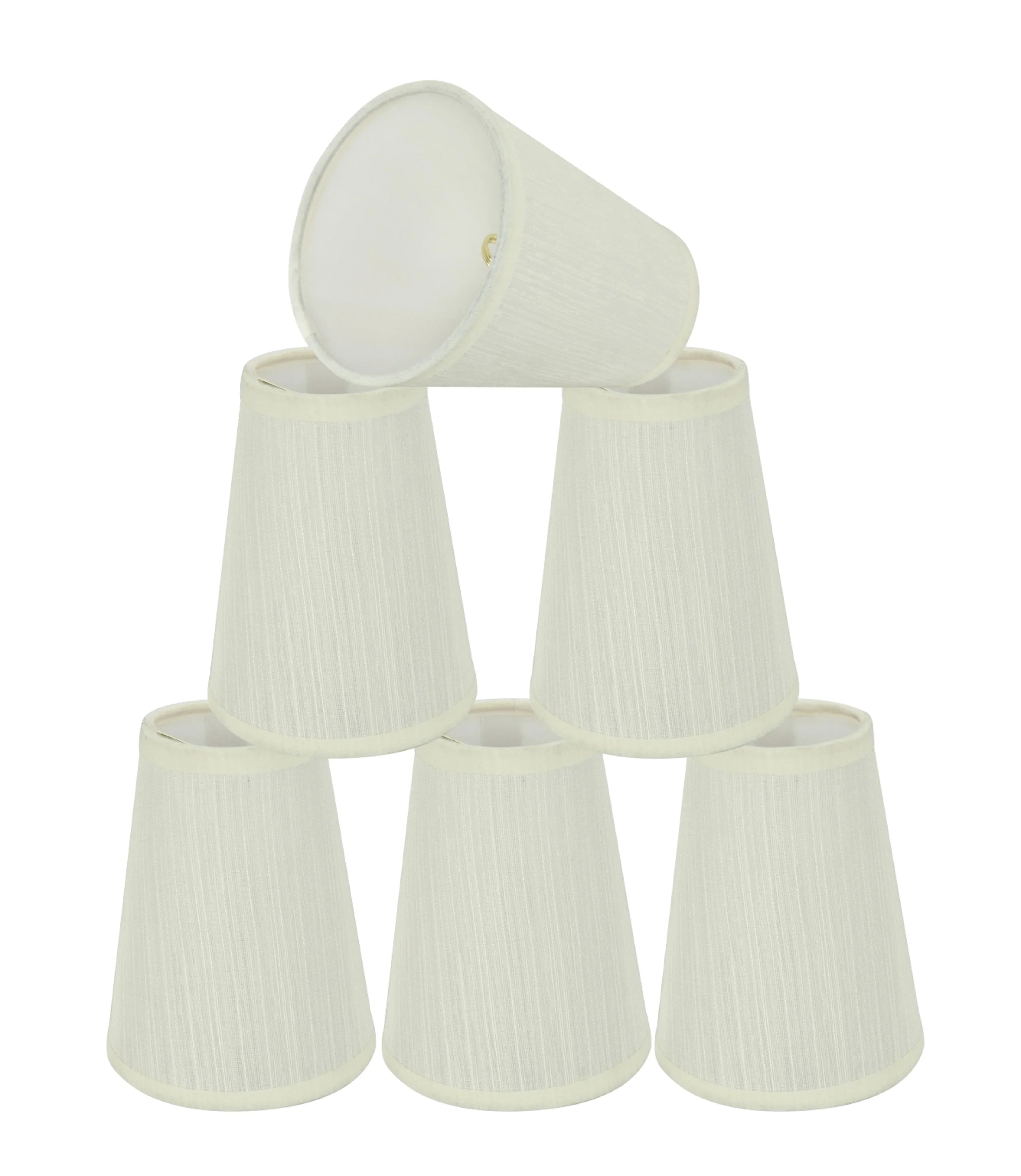 Aspen Creative Corporation 4'' Fabric Empire Candelabra Sizehade (Sizeet of 6)