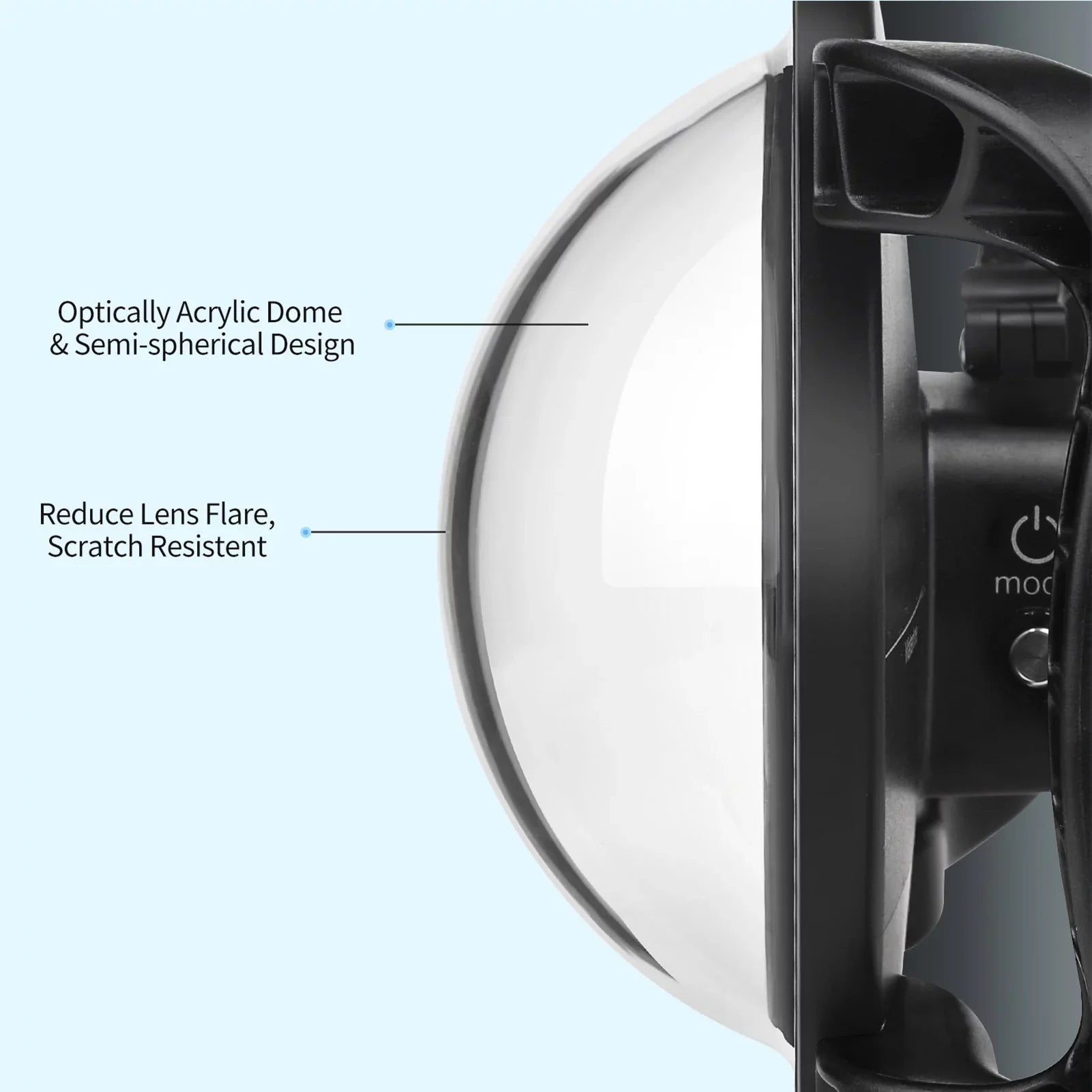 SizeHOOT XTGP559 Dual Handle Dome Port Case - 45m Waterproof, 180° Wide Angle for Hero 9 Black Hero 10