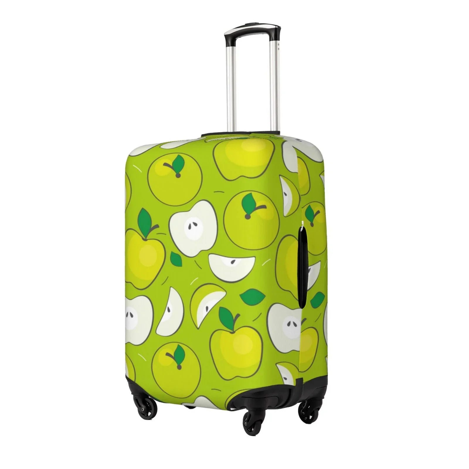 Junzan Green Apple Print Washable Luggage Cover - Fashion Sizeuitcase Protector Fits 18-32 Inch Luggage