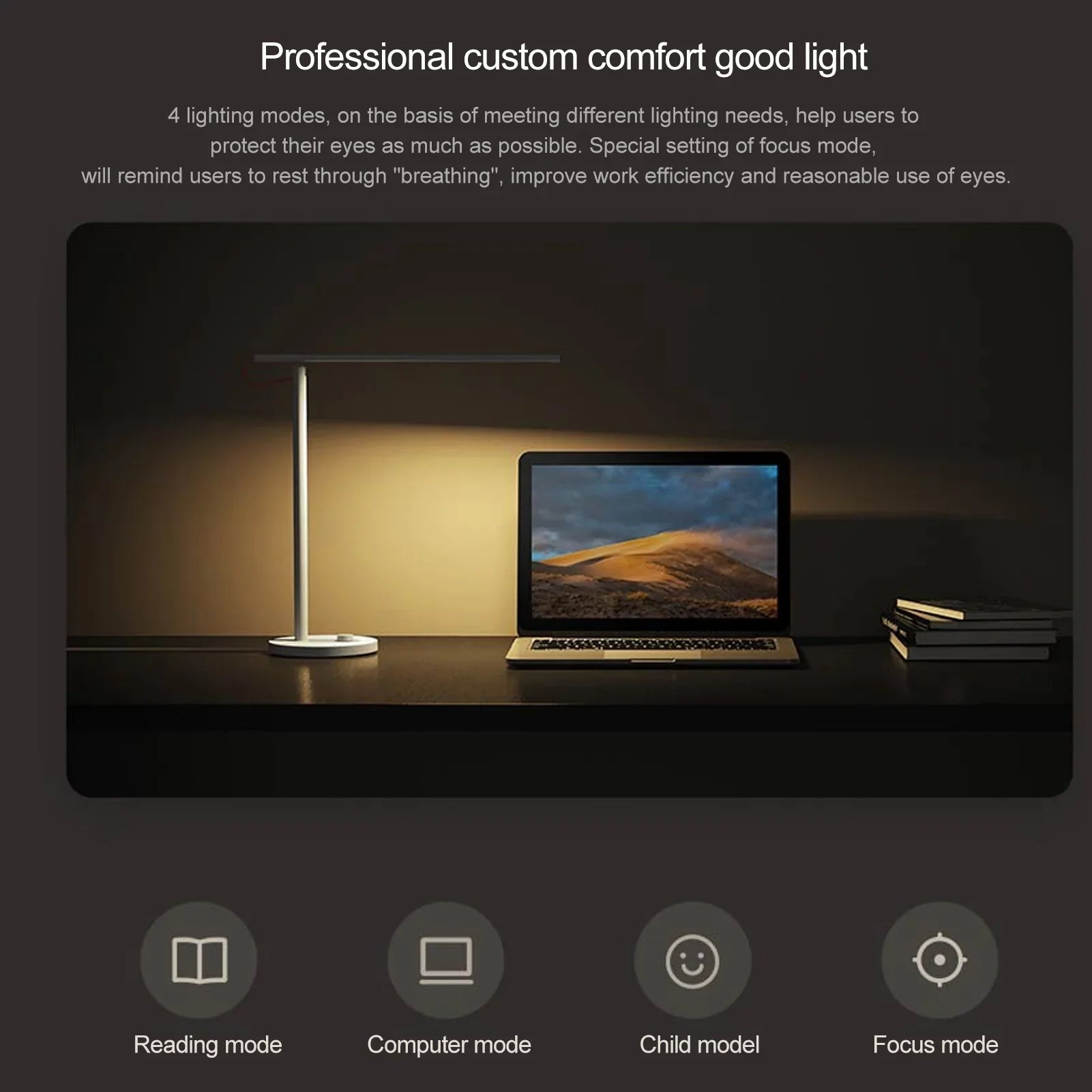 Beffin Desk Sizemart Remote Control Dimmable Table Lamps Desklight Sizeupport Mobile Phone App Control 4 Mode,Flicker-Free Ra>95
