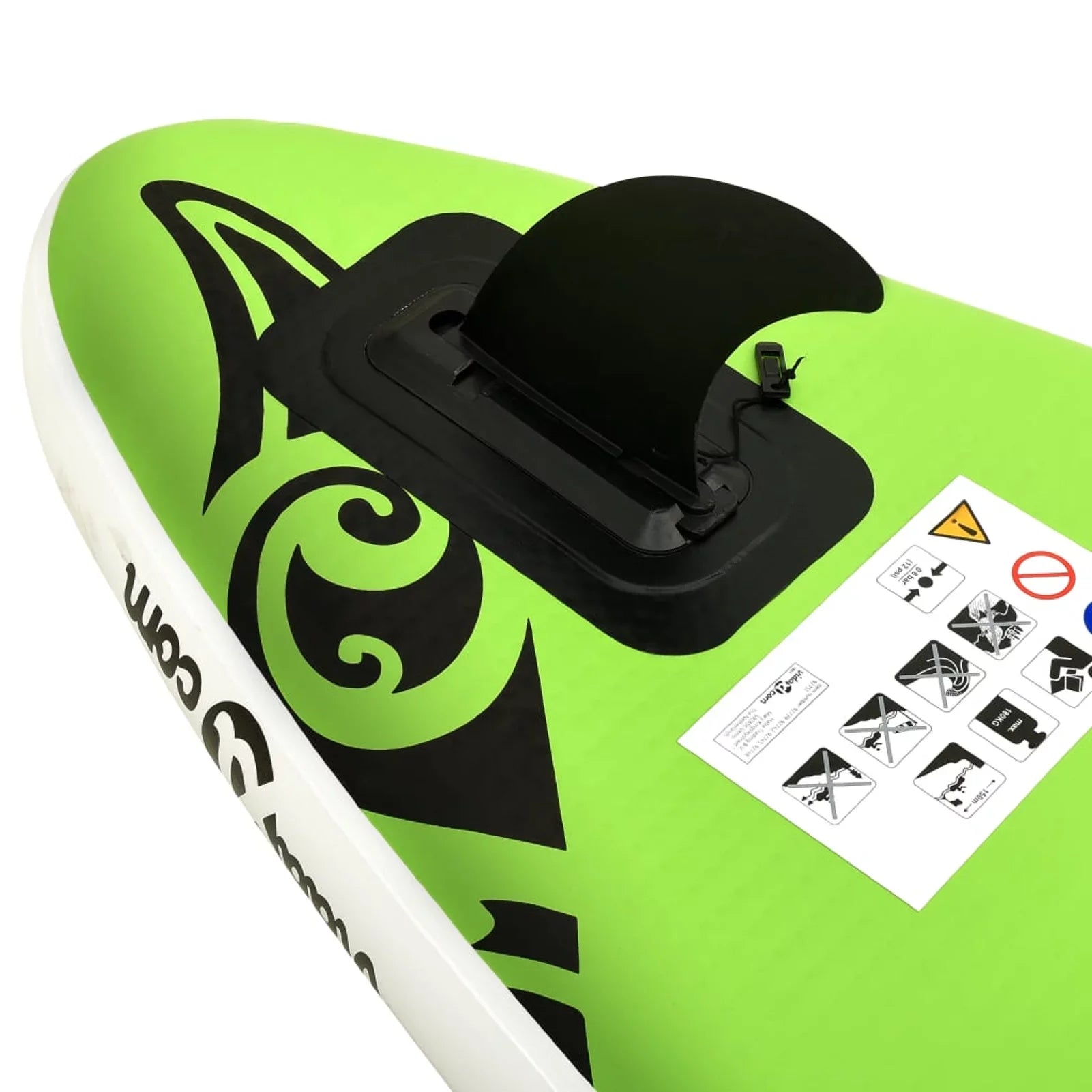 Walmeck Inflatable Paddleboard Sizeet 126"x29.9"x5.9" Green